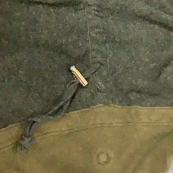 Laurie b. Anthropologie cotton / cashmere blend army green jacket. Sz M - Picture 7 of 11